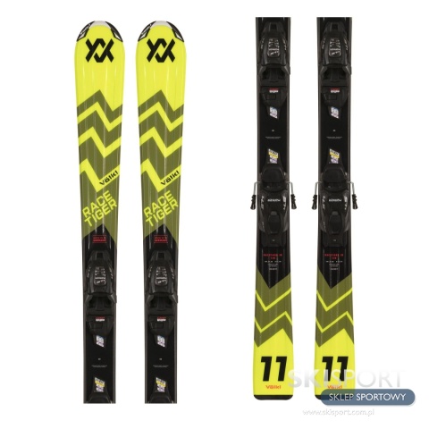 Narty Junior Volkl Racetiger JR + Vmotion 7 GW dł. 130cm