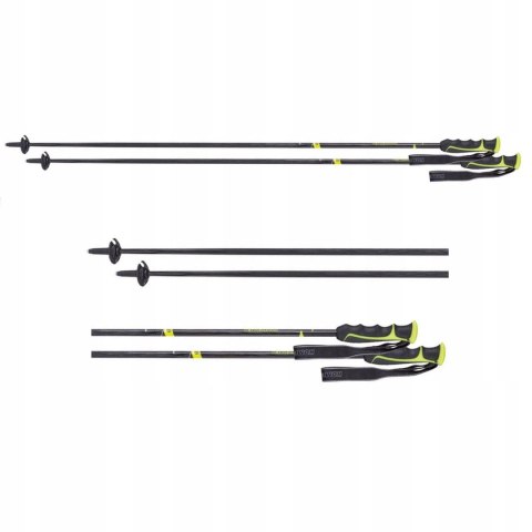 Kije Komperdell Booster Speed Carbon dł.135cm czarno-żółty Kije Komperdell Booster Speed Carbon dł.135cm czarno-żółty